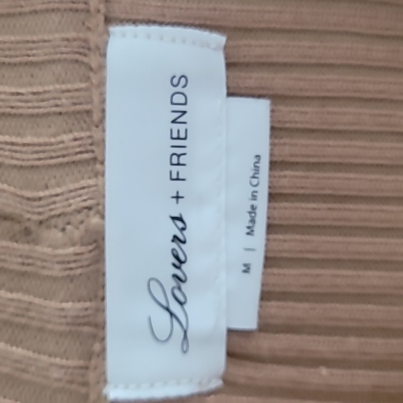 Lovers +Friends tan high neck long sleeve sweater dress size M - Picture 4 of 7